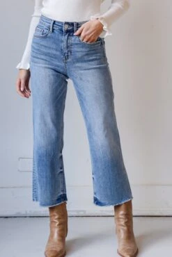 Olivia Medium Wash Wide Leg Jeans -Trendy Clothing Store shopdressup wide leg jeans 6 6b89c707 1446 429f a72e 4f8504b90421